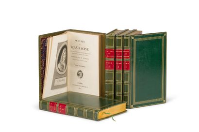null Jean RACINE. OEuvres Paris, Stéréotype d'Herhan, 1807. 5 volumes in-8, maroquin...