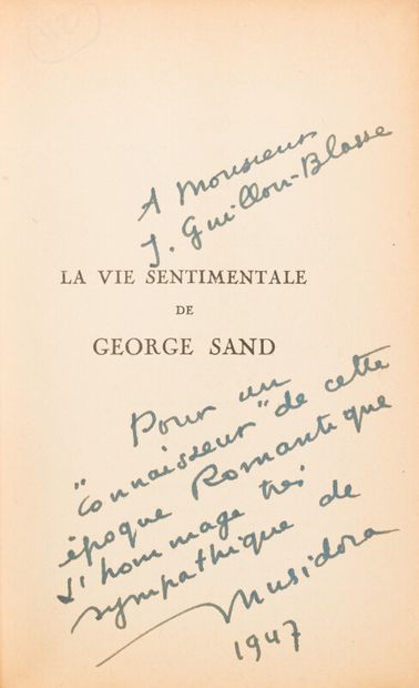 null MUSIDORA (Jeanne Roques dite) (1889-1957) 

The sentimental life of George Sand....