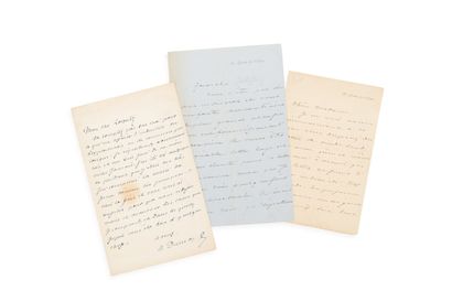 null 
DUMAS fils (Alexandre Dumas dit) (1824-1895) - 3 documents                       
L.A.S....