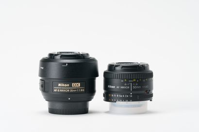null Appareil photographique. Ensemble de deux objectifs Nikon. Objectif Nikon DX...