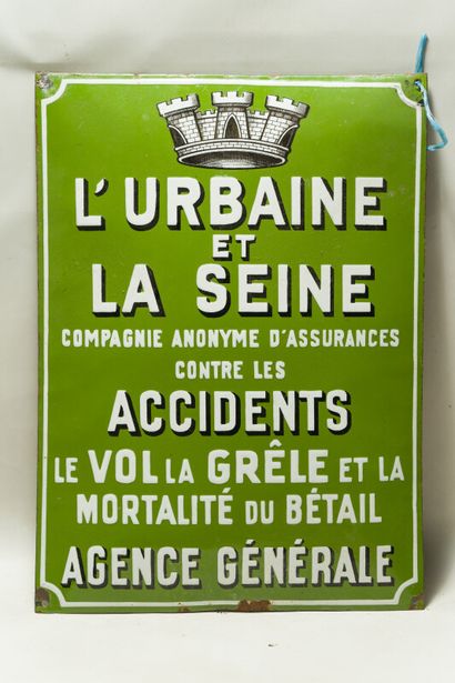 null L'URBAINE et LA SEINE Cie d'assurance contre les accidents.

Sans mention d'émaillerie,...