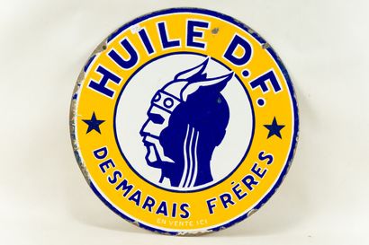 null DESMARAIS FRERES huile D.F. (Automobile).

Sans mention d'émaillerie, vers 1935.

Plaque...