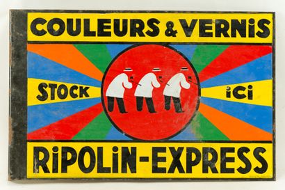 null RIPOLIN Couleurs & vernis.

Émaillerie Alsacienne Strasbourg, vers 1940.

Plaque...
