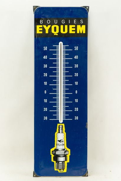 null EYQUEM Bougies (Automobiles).

Sans mention d'émaillerie, vers 1960.

Thermomètre...