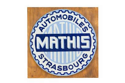 null MATHIS Automobiles, Strasbourg.

Émaillerie Alsacienne Strasbourg, vers 1930.

Plaque...