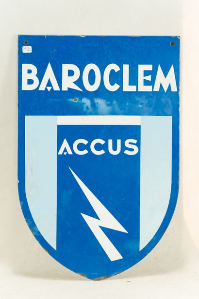 null BAROCLEM Accus.

Émaillerie Alsacienne Strasbourg, vers 1935.

Plaque émaillée...