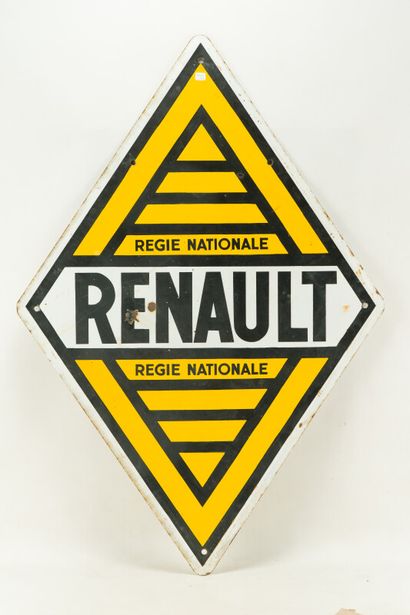 null RENAULT Régie Nationale.

Sans mention d'émaillerie, vers 1950.

Plaque émaillée...