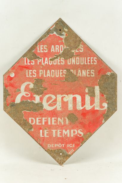 null ETERNIT (Matériel de construction).

Émaillerie Edmond Jean, vers 1935.

Plaque...