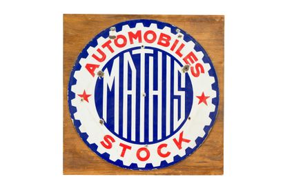 null MATHIS Automobiles, Stock.

Émaillerie Alsacienne Strasbourg, vers 1930.

Plaque...