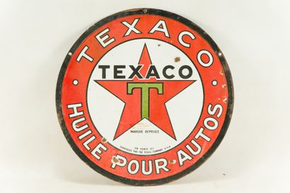 null TEXACO Huile pour autos.

Sans mention d'émaillerie, vers 1935.

Plaque émaillée...