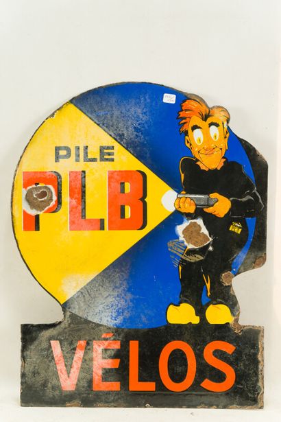null PLB Pile vélo.

Émail graph, Bruxelles, Belgique, vers 1940.

Plaque émaillée...