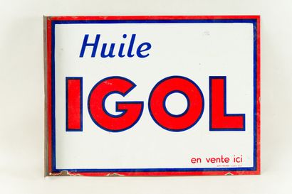 null IGOL Huile (Automobile).

Émail Art France, vers 1950.

Plaque émaillée rectangulaire...
