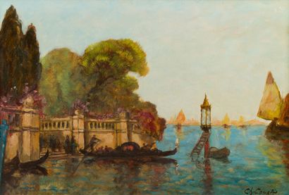 CHARLES COUSIN (1904-1972) The Garden in Venice
Oil on isorel panel.
Signed lower...