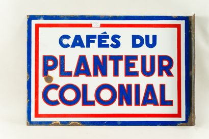 null PLANTEUR COLONIAL Café du.

Sans mention d'émaillerie, vers 1935.

Plaque émaillée...