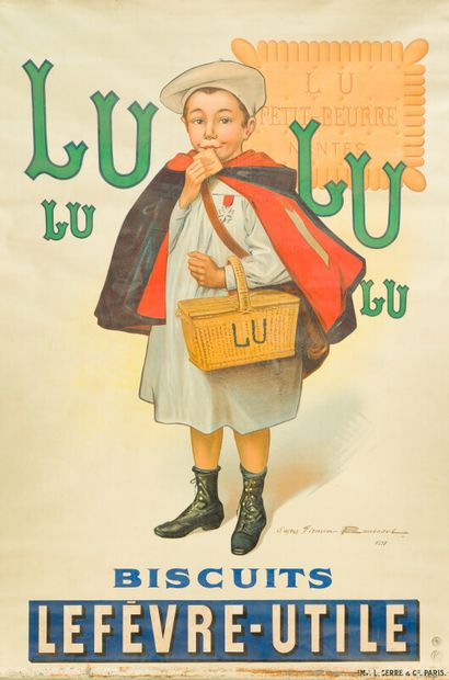 null LU LU, Biscuits LEFÈVRE-UTILE.

Signée d'après Firmin BOUISSET, 1897.

Mention...