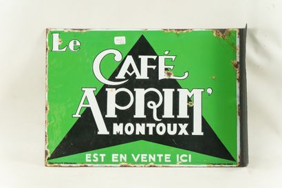 null APRIM Le café, Montoux.

Émaillerie Alsacienne Strasbourg, vers 1935.

Plaque...