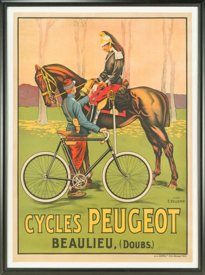 null PEUGEOT CYCLES, Beaulieu (Doubs).

Signée d'après Ernest VULLIEMIN, 1905.

Mention...