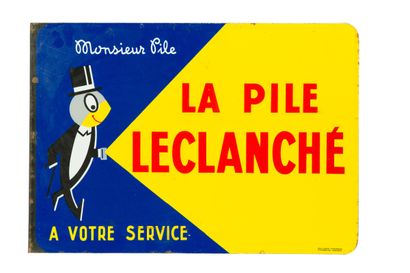 null LECLANCHÉ LA PILE, Monsieur Pile.

Émaillerie Alsacienne Strasbourg, vers 1950.

Plaque...