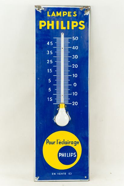 null PHILIPS LAMPES.

Émaillerie Alsacienne Strasbourg, vers 1950.

Thermomètre émaillé...