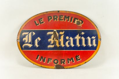 null LE MATIN (Presse).

Émaillerie Vitracier, Neuhaus, Paris, vers 1945.

Plaque...