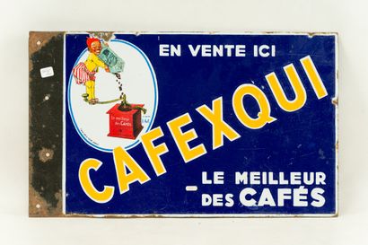 null CAFEXQUI, Le meilleur des cafés.

Signé d'après Joseph STALL, 1927.

L'Émaillo-gravure,...