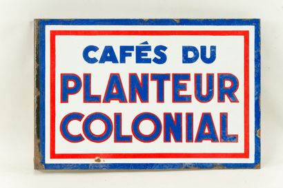 null PLANTEUR COLONIAL Café du.

Sans mention d'émaillerie, vers 1935.

Plaque émaillée...
