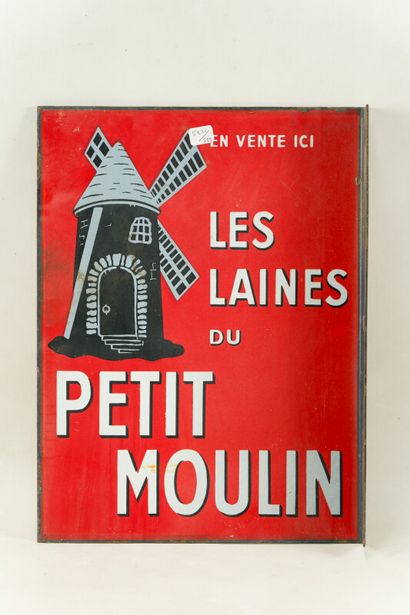 null PETIT MOULIN Les laines du.

Sans mention d'émaillerie, vers 1935.

Plaque émaillée...