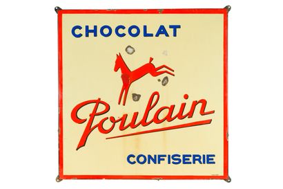 null POULAIN Chocolat Confiserie.

Émaillerie Alsacienne Strasbourg, vers 1950.

Plaque...