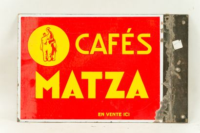 null MATZA CAFÉS.

Émaillerie Alsacienne Strasbourg, vers 1935.

Plaque émaillée...