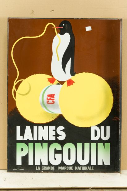 null LAINES DU PINGOUIN, La grande marque nationale.

D'après Will LACROIX, 1935.

Émaillerie...