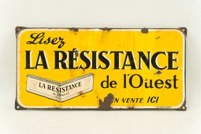 null LA RESISTANCE de L'OUEST (Presse).

Émaillerie Alsacienne Strasbourg, vers 1945.

Plaque...