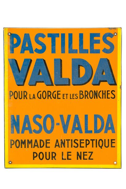 null 
VALDA PASTILLES.




D'après FALCUCCI, 1936.




Émaillerie Alsacienne Strasbourg,...