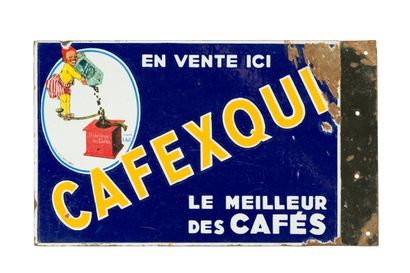 null CAFEXQUI, Le meilleur des cafés.

Signé d'après Joseph STALL, 1927.

L'Émaillo-gravure,...