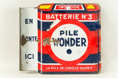 null WONDER PILE Batterie N°3.

Émaillerie Alsacienne Strasbourg, vers 1935.

Plaque...