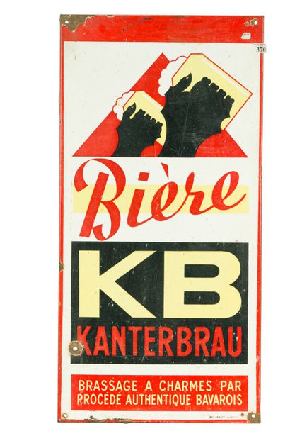 null KB Bière KANTERBRAU.

Émail Art France Luynes, vers 1960.

Plaque émaillée rectangulaire...