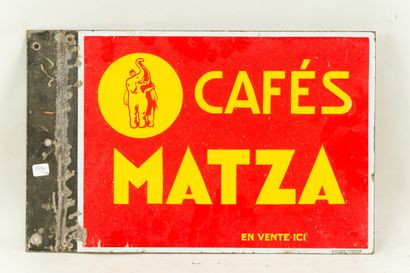 null MATZA CAFÉS.

Émaillerie Alsacienne Strasbourg, vers 1935.

Plaque émaillée...