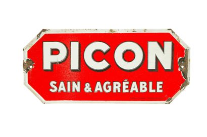 null PICON Sain et agréable (Apéritif).

Émail Leroy, Pougin, Paris, vers 1945.

Plaque...