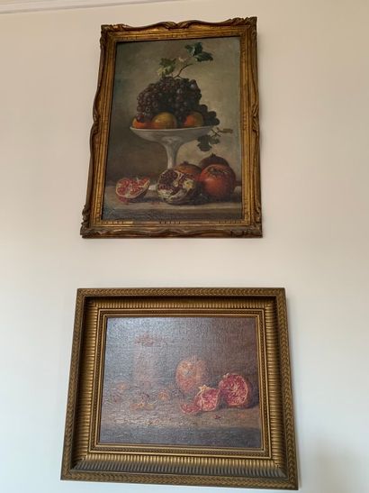 Two still lifes with fruits : 

- 