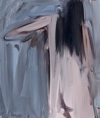 Fermin AGUAYO (1926-1977) Femme nue de dos le bras levé Huile sur toile signée et...
