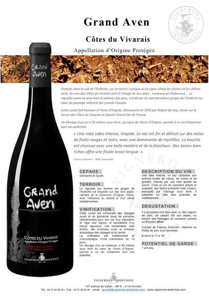 null GRAND AVEN 2016 - 12 Bouteilles