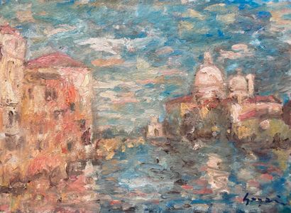  PIERRE GOGOIS (né en 1935) 
Venise, le Grand Canal 
Huile sur toile. 
Signée en...