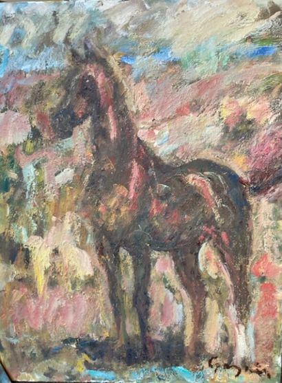 null PIERRE GOGOIS (né en 1935)

Cheval arabe

Huile sur toile.

Signée en bas à...