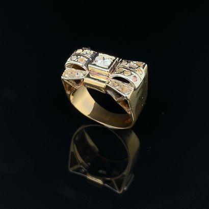 Yellow and white gold (750‰) 