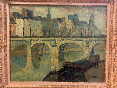 null EMMANUEL BELLINI (1904-1989)

Paris, le Pont-Neuf

Huile sur toile.

Signée...