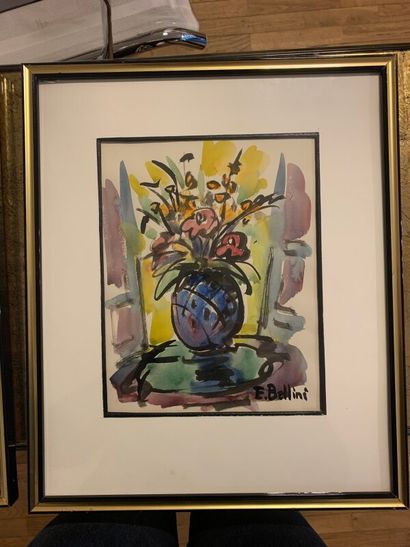 null EMMANUEL BELLINI (1904-1989)

Bouquets de fleurs

Deux encres et aquarelles.

Signée...