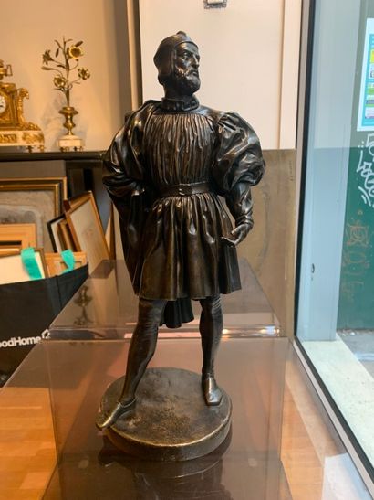 null Jean Jacques FEUCHERE (1807-1852) 

Benvenutto Cellini 

Sculpture en bronze...