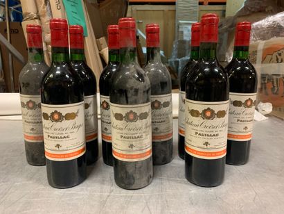 9 bouteilles Château CROIZET-BAGES, 5° cru...