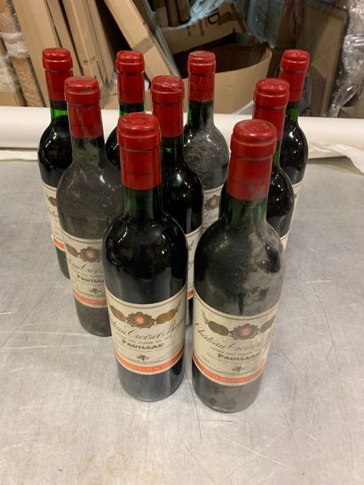 null 9 bouteilles Château CROIZET-BAGES, 5° cru Pauillac 1982 (elt)