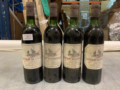 null 4 bouteilles Château BEYCHEVELLE, 4° cru Saint-Julien 1979 (es, 1 TLB, 1 MB,...