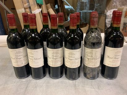 null 12 bouteilles Château HAT BABES LIBERAL, 5° cru Pauillac 1995 (elt/et, 1 TL...
